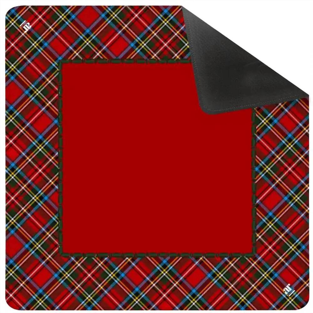NEW ANDERS RUFF DESIGN CO women's tartan tidings mat in red